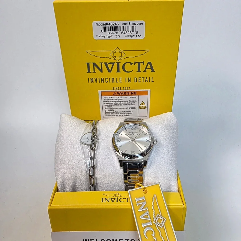 Invicta Angel Women's Watch - 30mm, Steel With Bracelet Set (48246) NEW